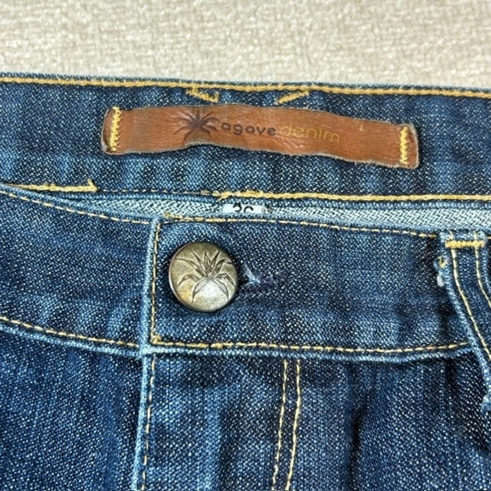 Agave Denim Men's Waterman Relaxed Fit Straight Cut Denim Blue Jeans 36x33 - Picture 12 of 15